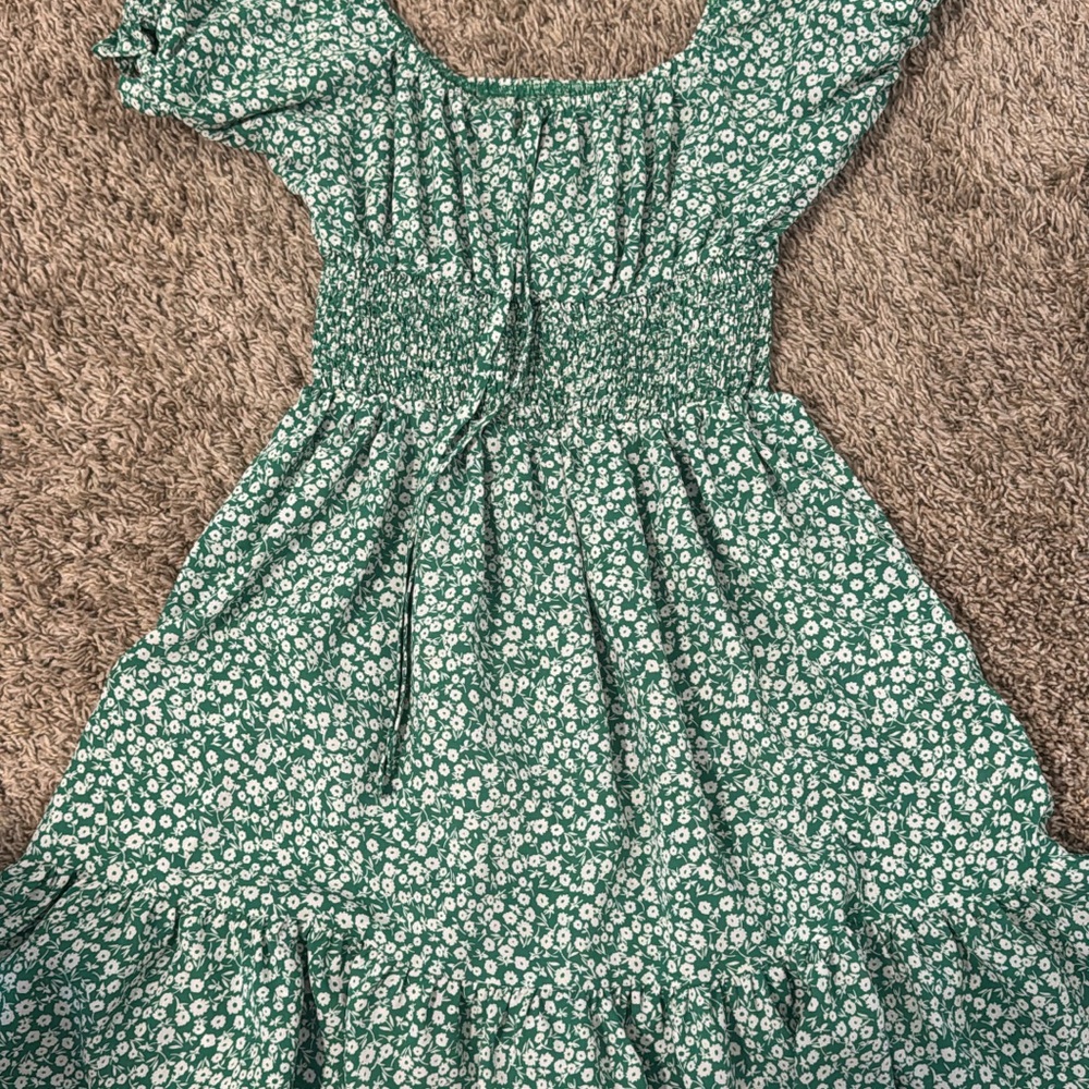 Green Floral Dress